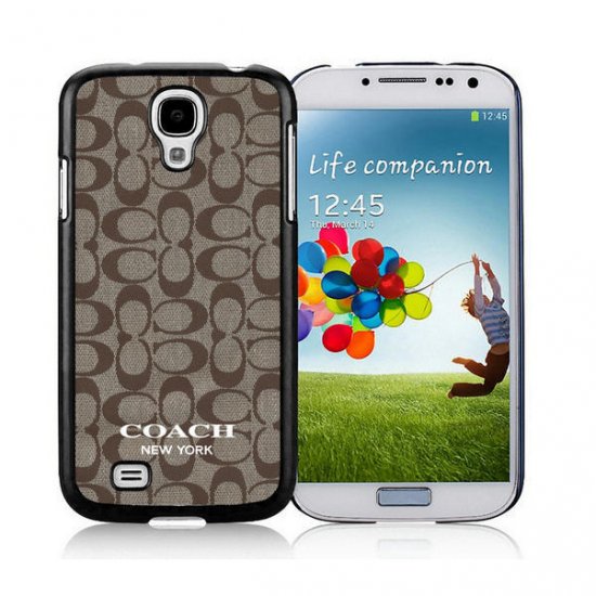 Coach Logo Signature Beige Samsung Galaxy S4 9500 AUX | Women - Click Image to Close